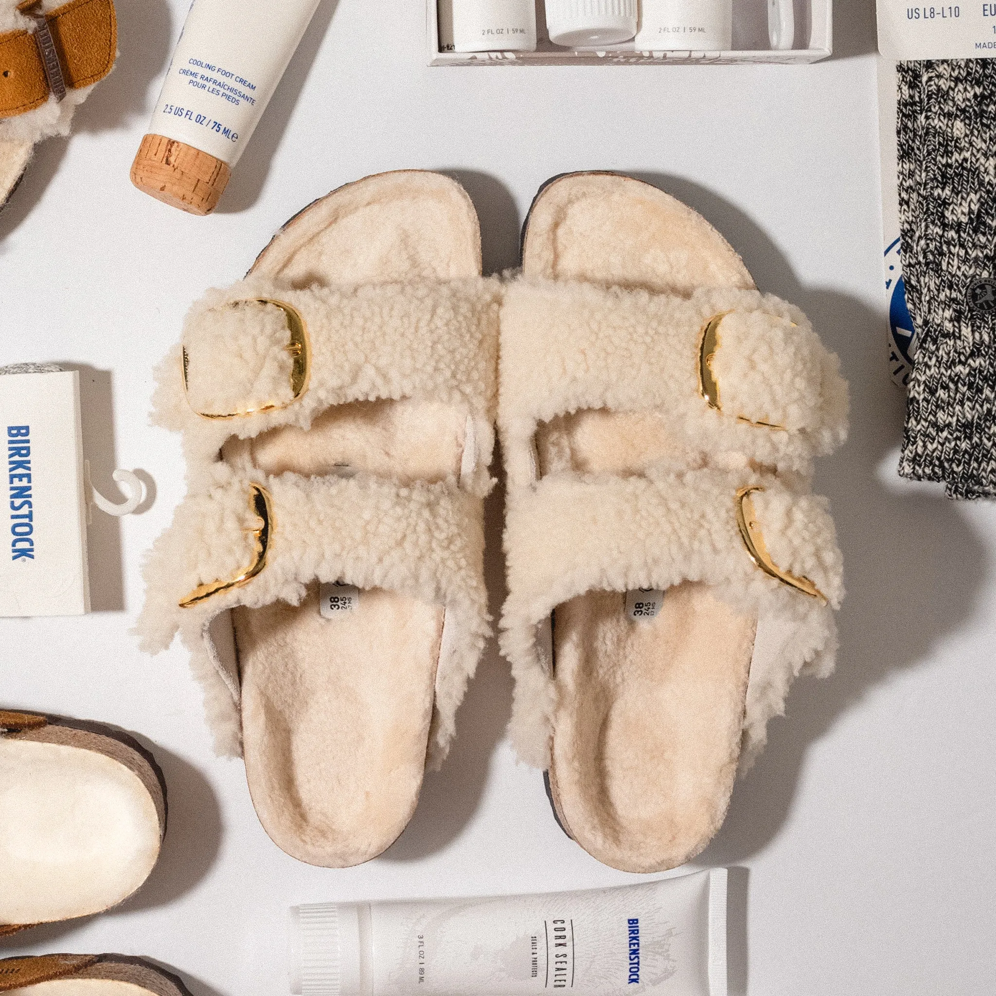ARIZONA BIG BUCKLE - EGGSHELL - SHEARLING