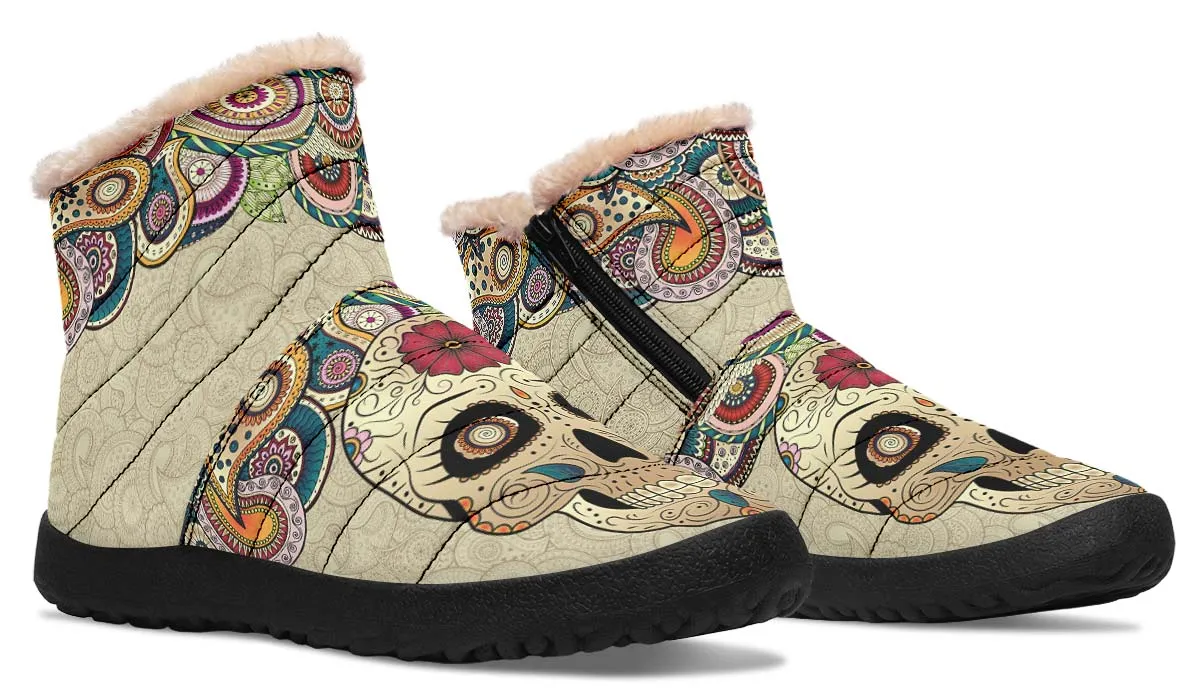 Beige Mandala And Skull
