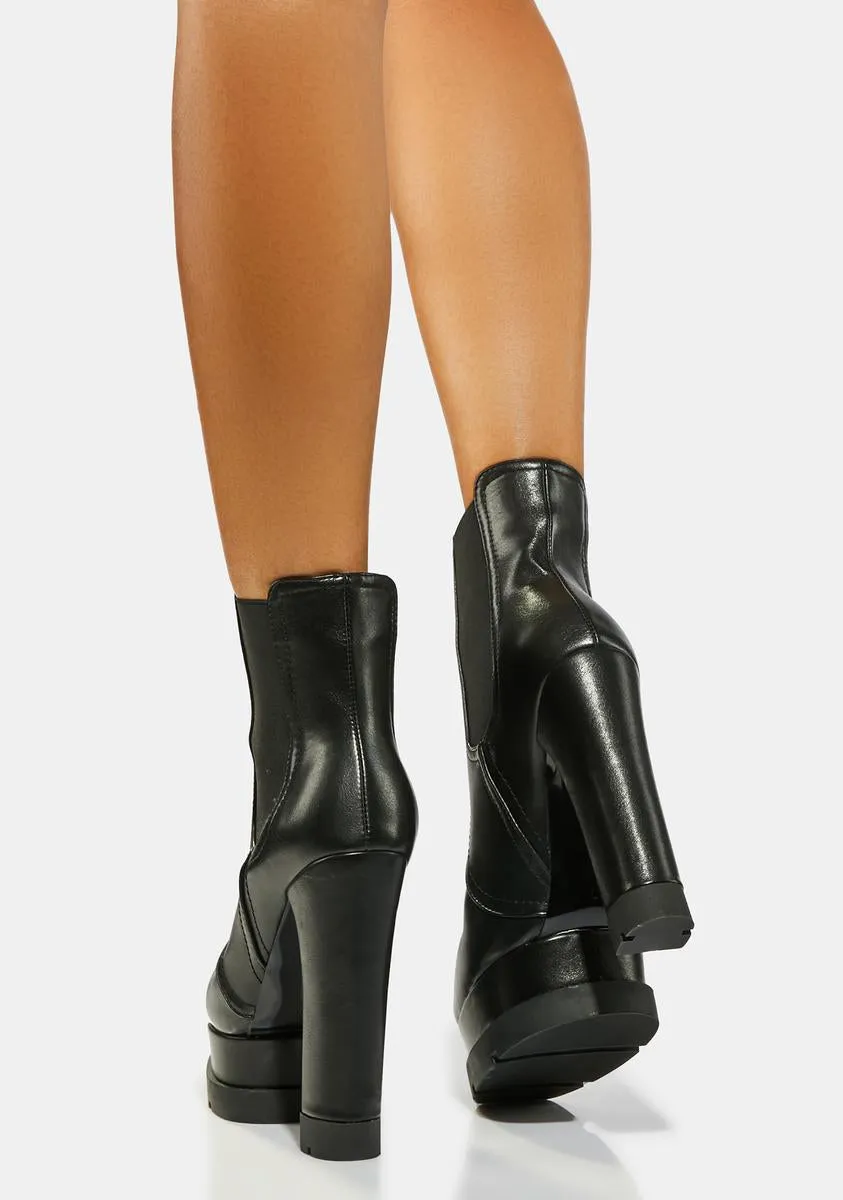 Black Bryant Platform Boots-