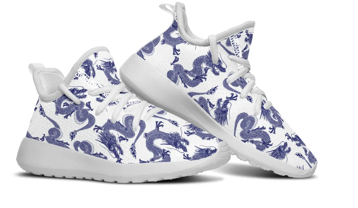 Blue Japanese Dragon Pattern