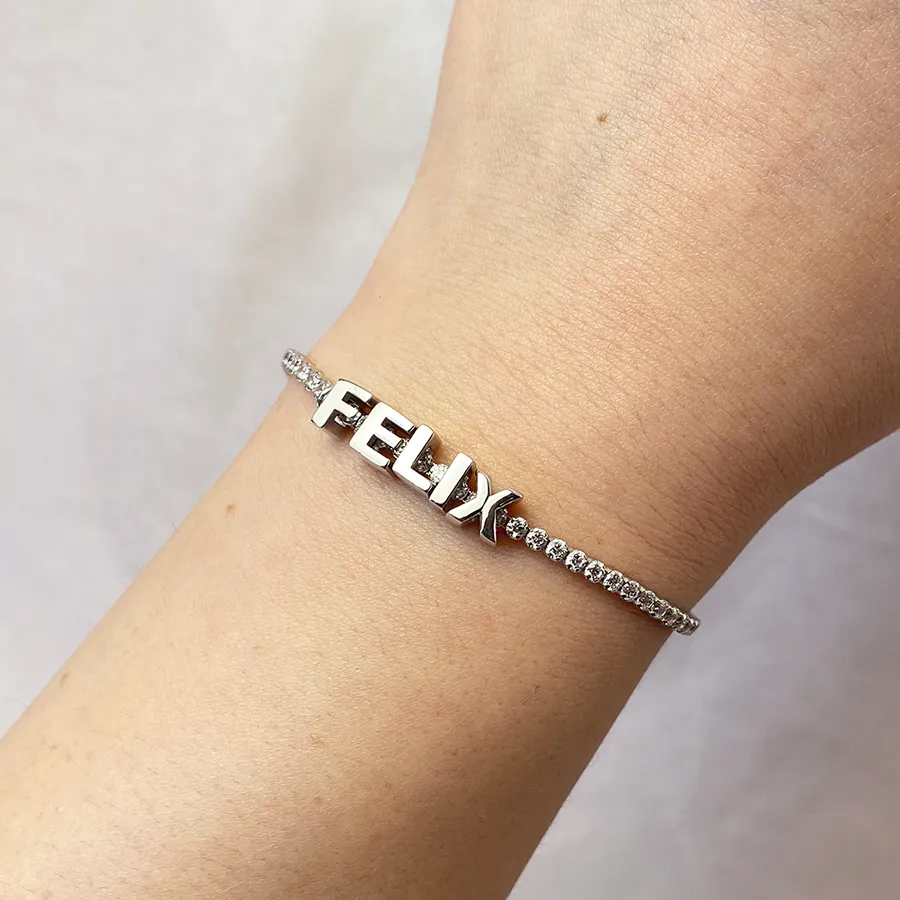 Charm Clip Love Letra Plata