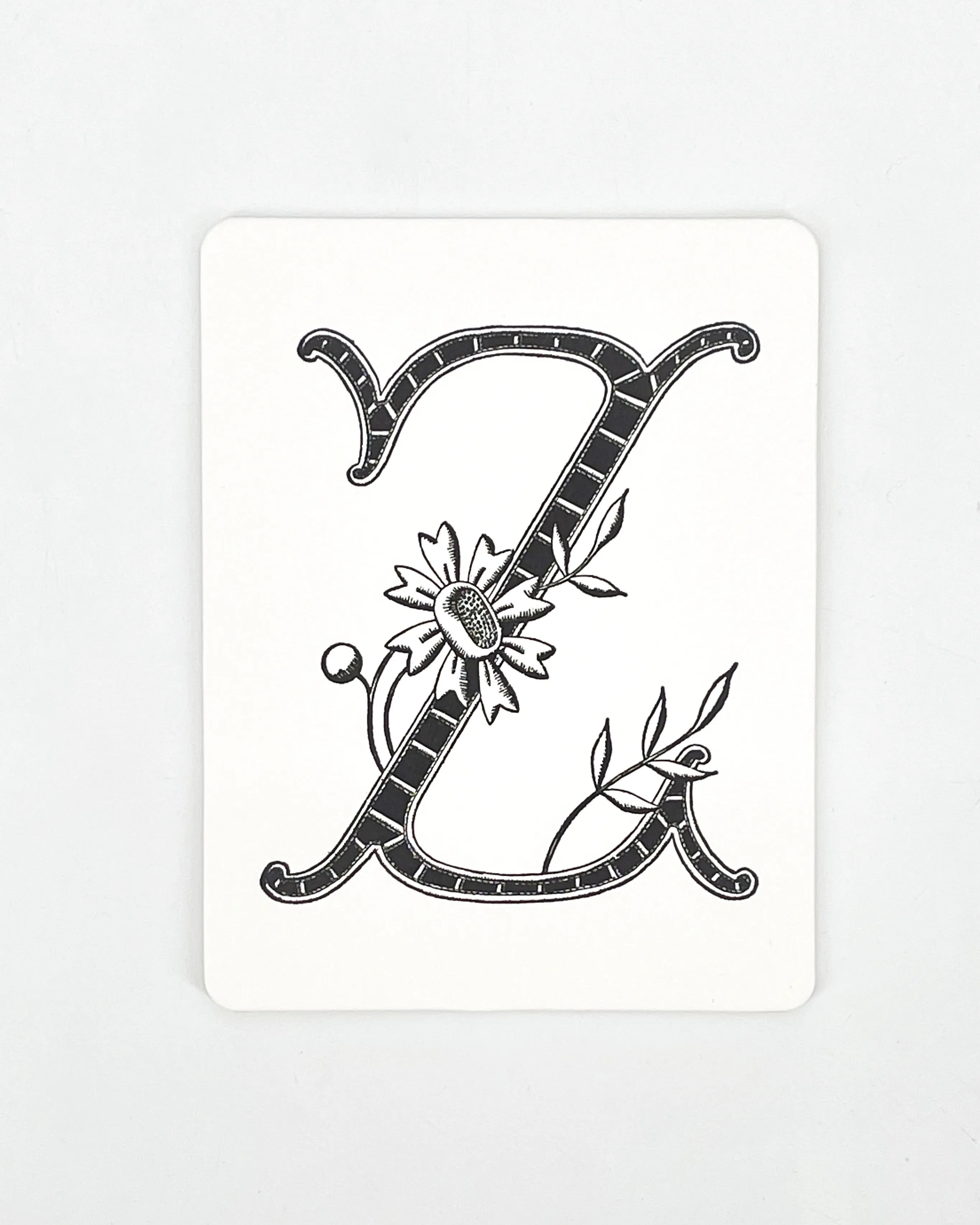 Daisy Monogram Cards