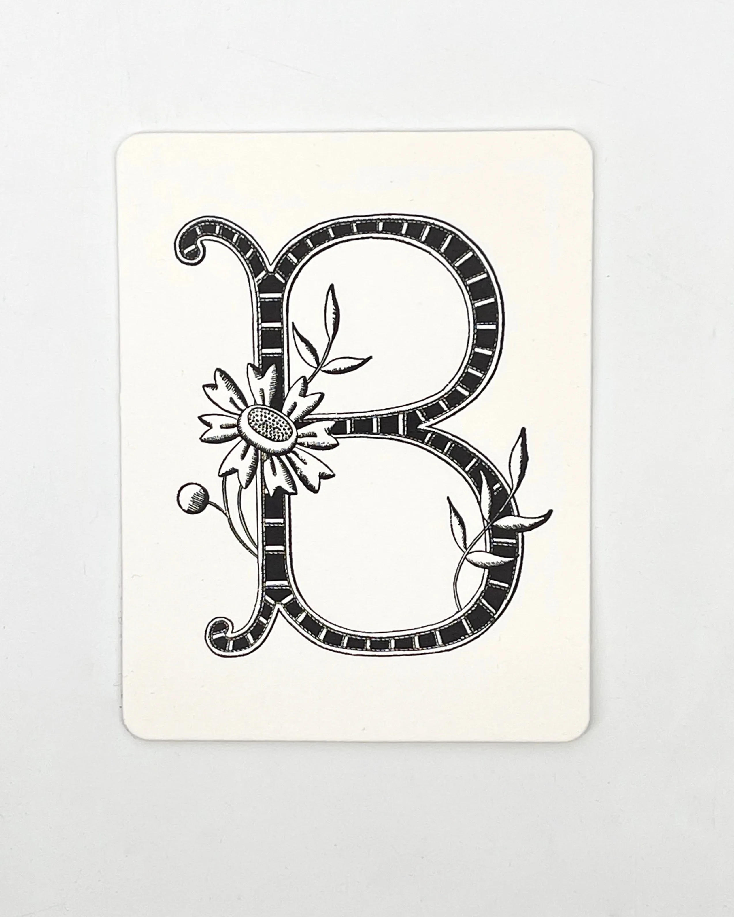 Daisy Monogram Cards