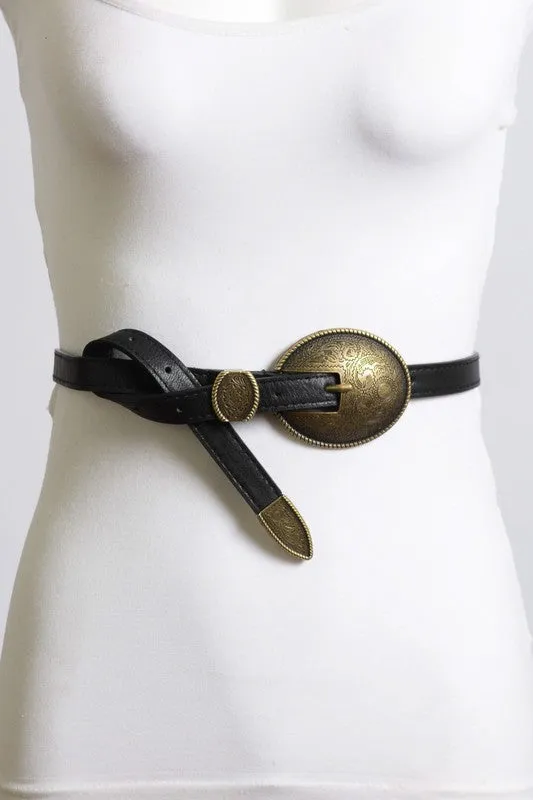 Del Rio Oversized Antique Concho Buckle Belt