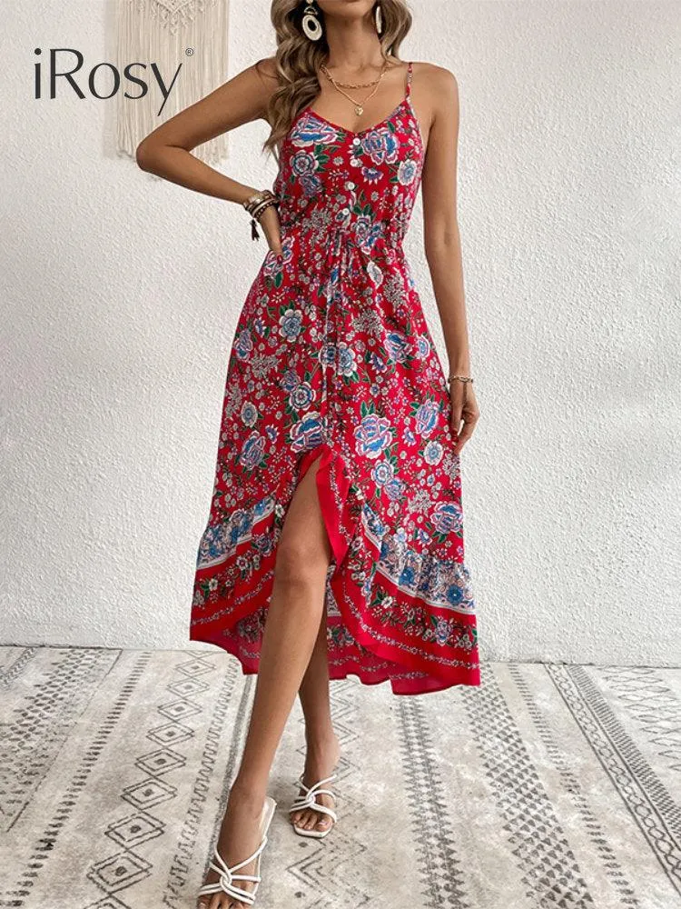 Elegant Summer Sundress With Floral Print