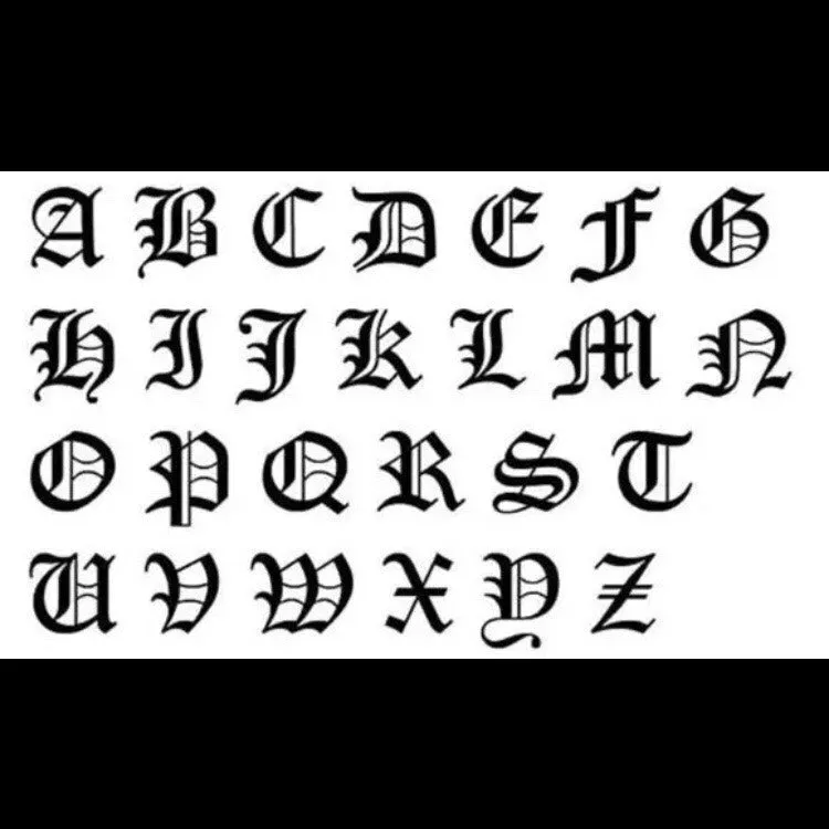 Gifts From The Crypt - Old English Adjustable Initial Ring