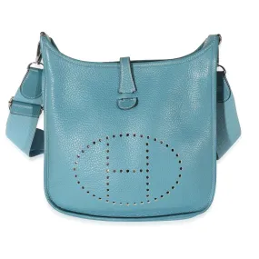 Hermès Clemence Blue Jean Evelyne III PM