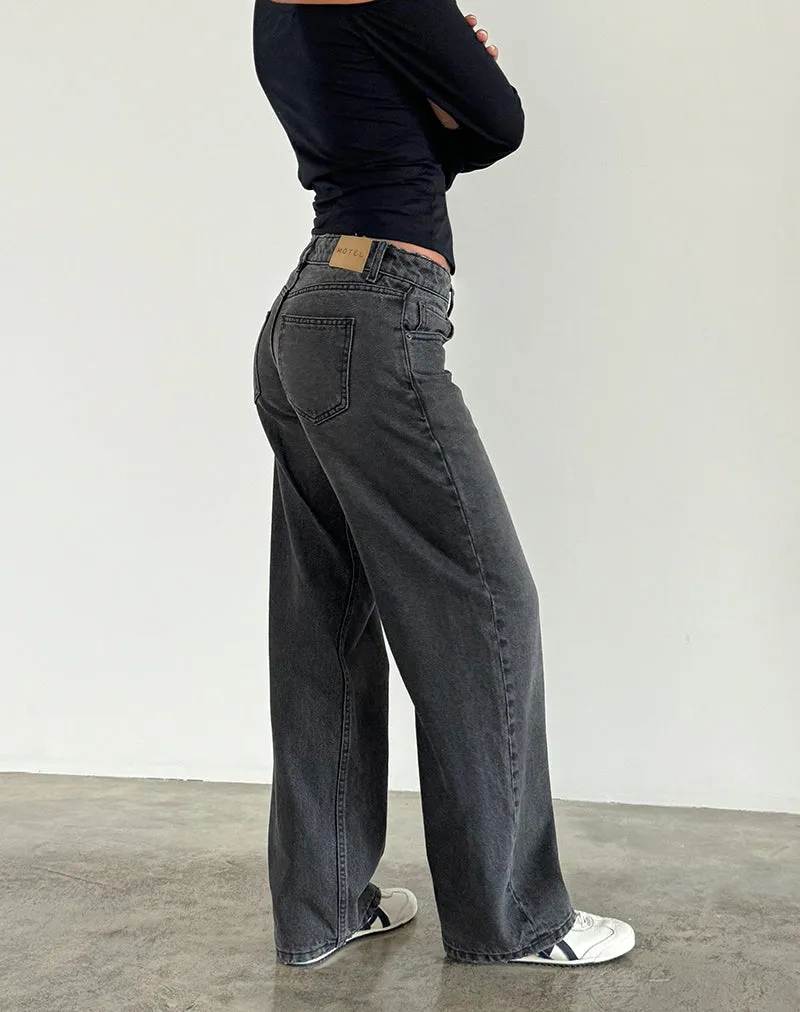Jaraga Butterfly Top in Tonal Black Paisley