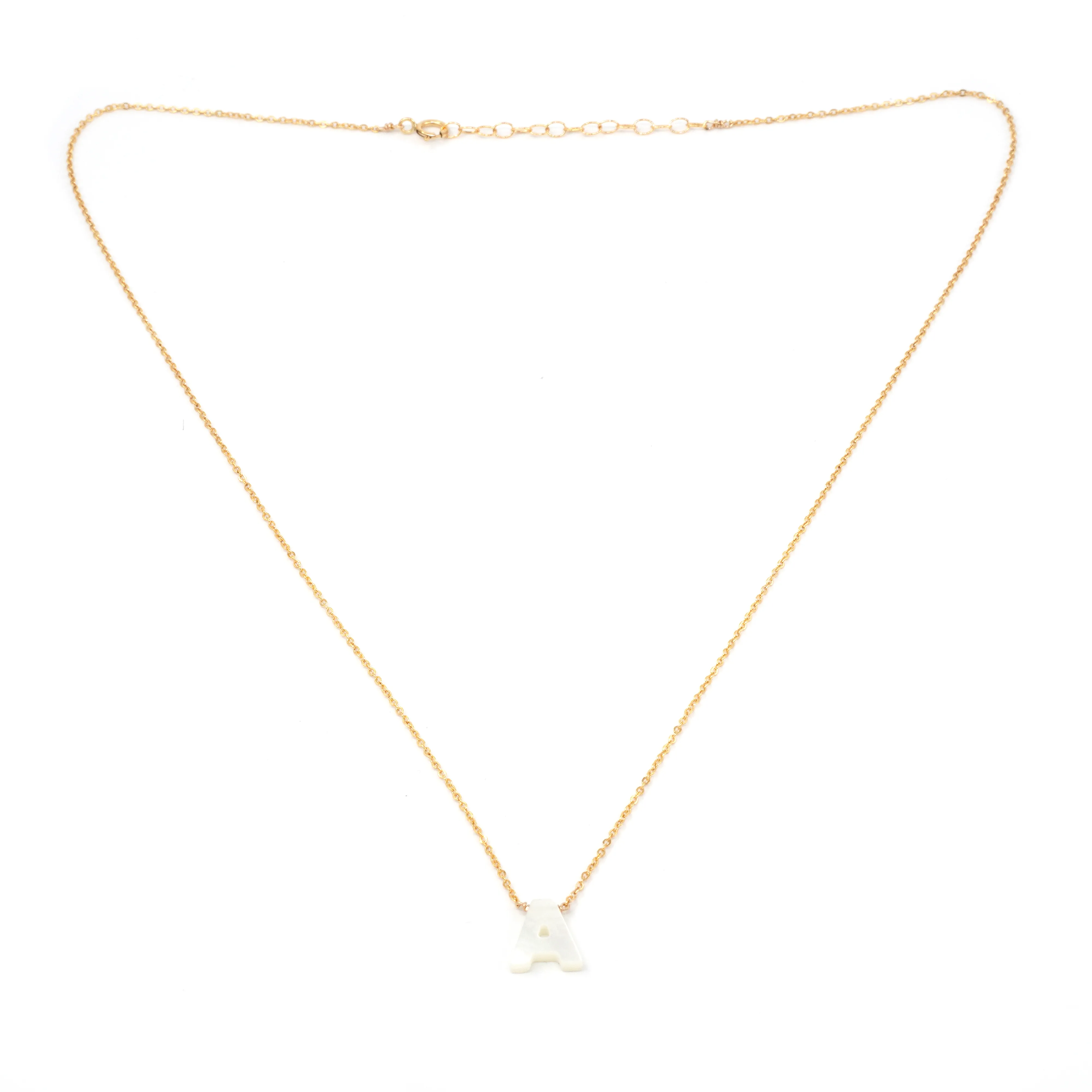 Mother of Pearl Initial Necklace Wholesale