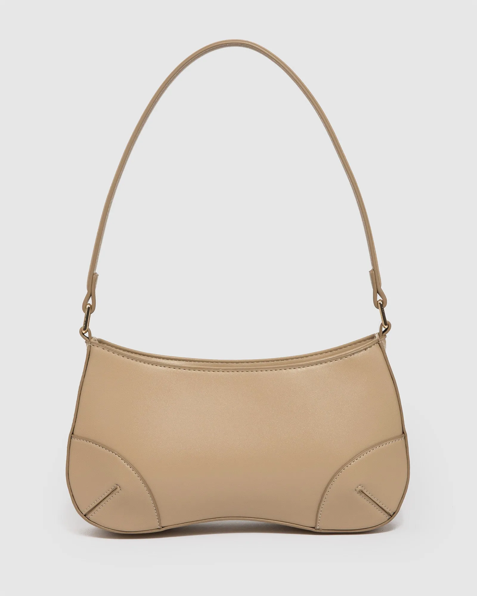 Natural Calliope Curved Shoulder Bag