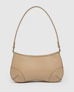 Natural Calliope Curved Shoulder Bag
