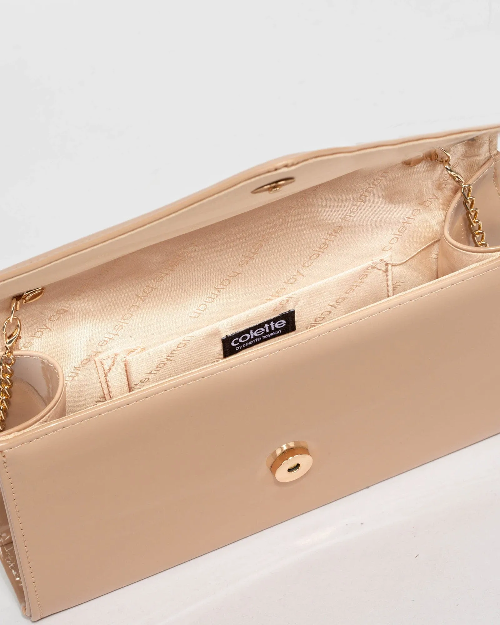 Nude Toki Arrow Clutch Bag