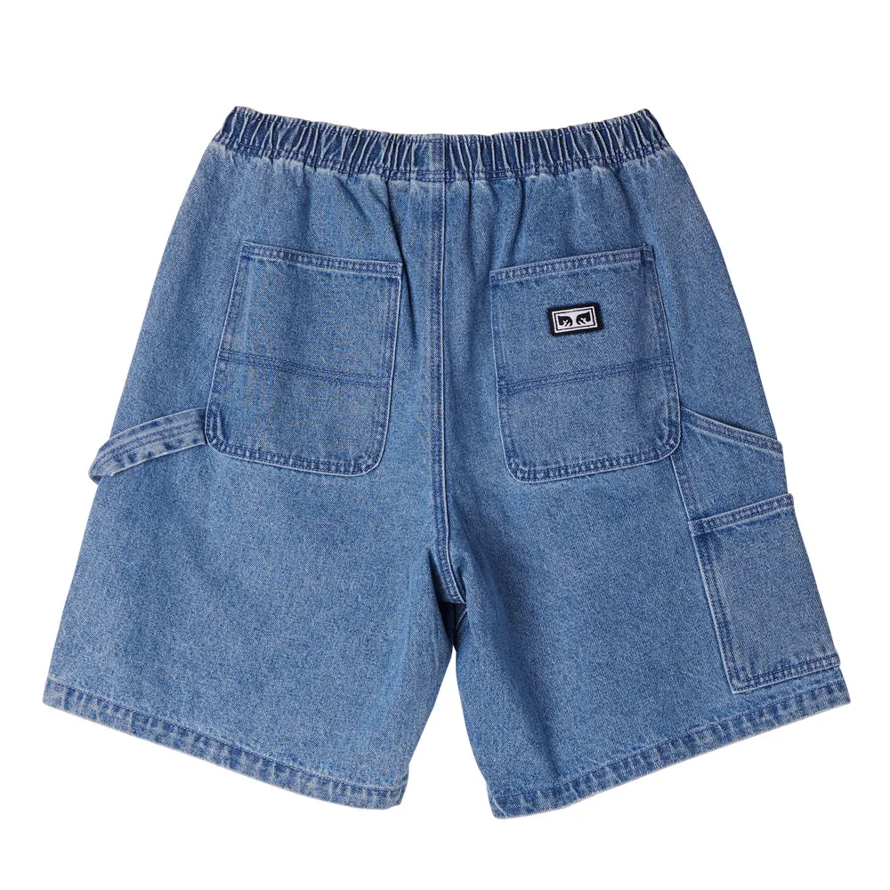 OBEY EASY DENIM CARPENTER SHORT // LIGHT INDIGO