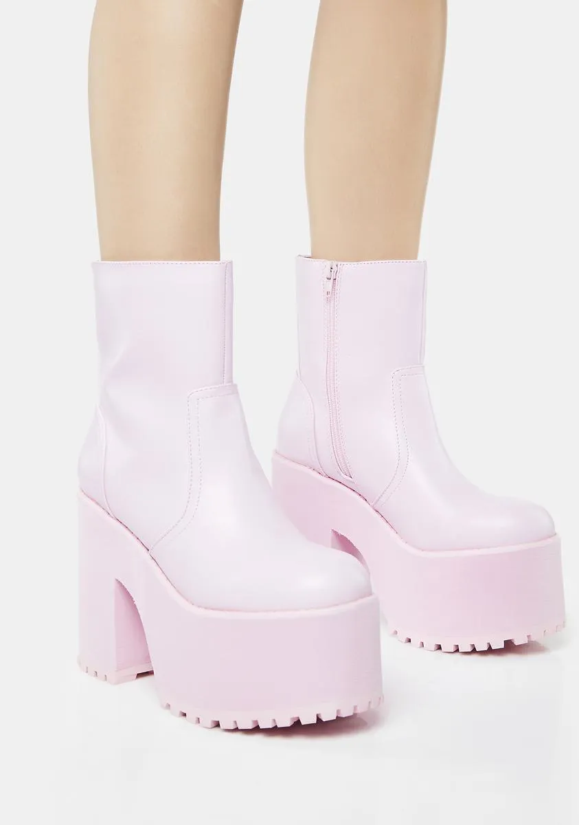 Pink Krush Platform Boots-