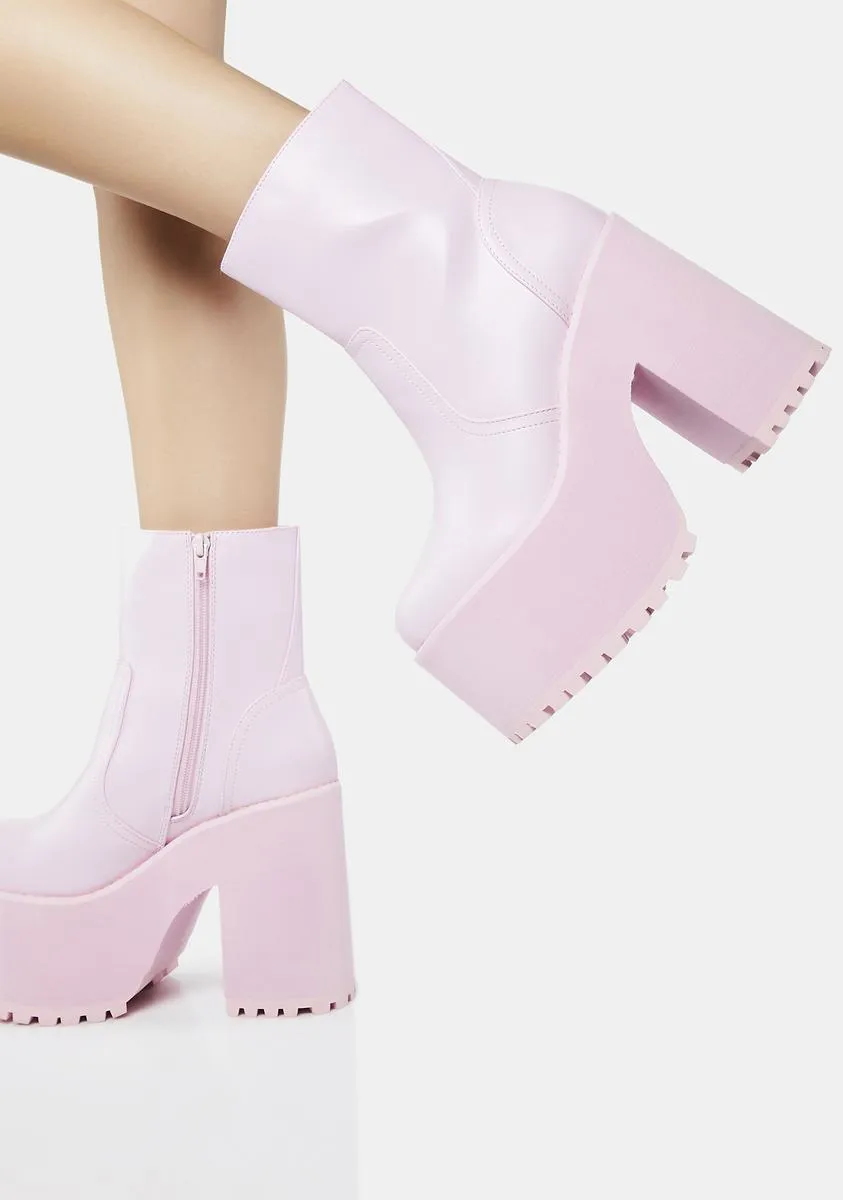 Pink Krush Platform Boots-