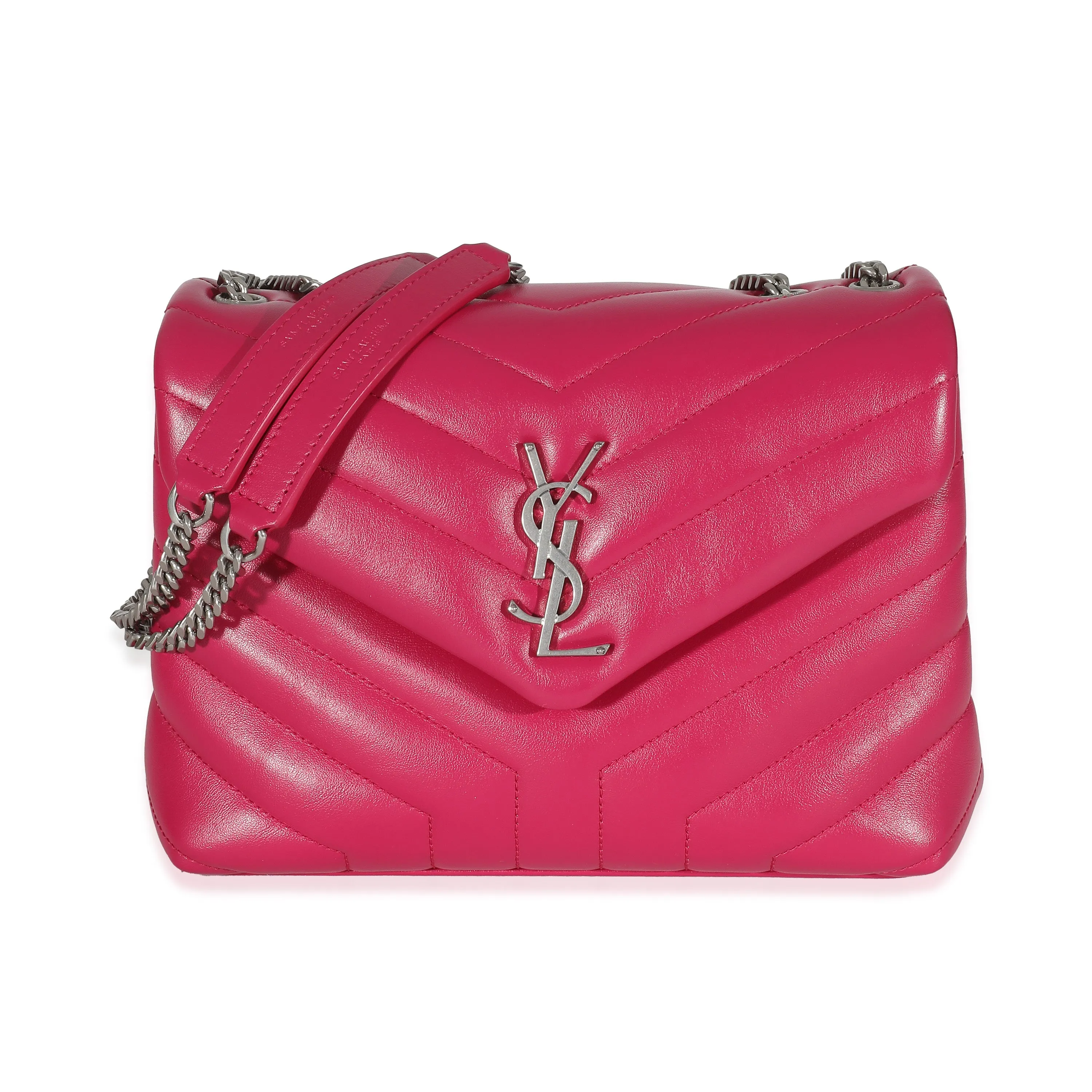 Saint LaurentFresh Fuchsia Calfskin Small Loulou