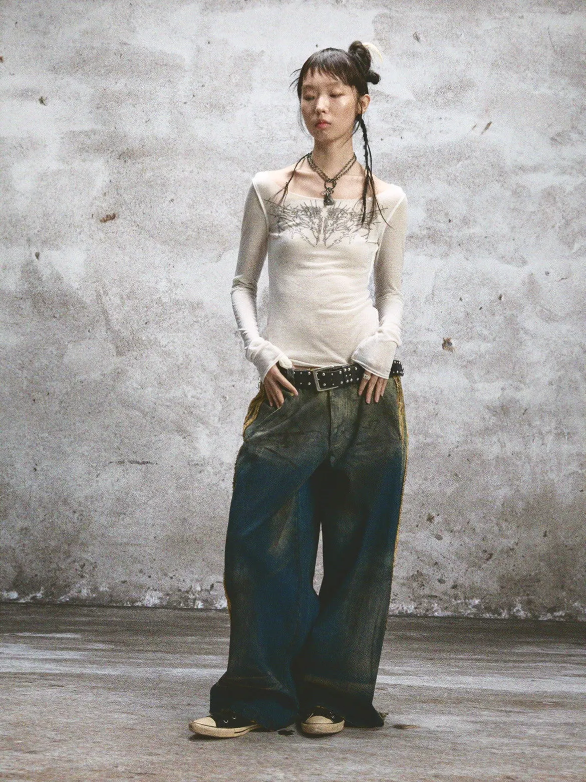 Side-Tassel Loose Casual Cool Wide-Pants