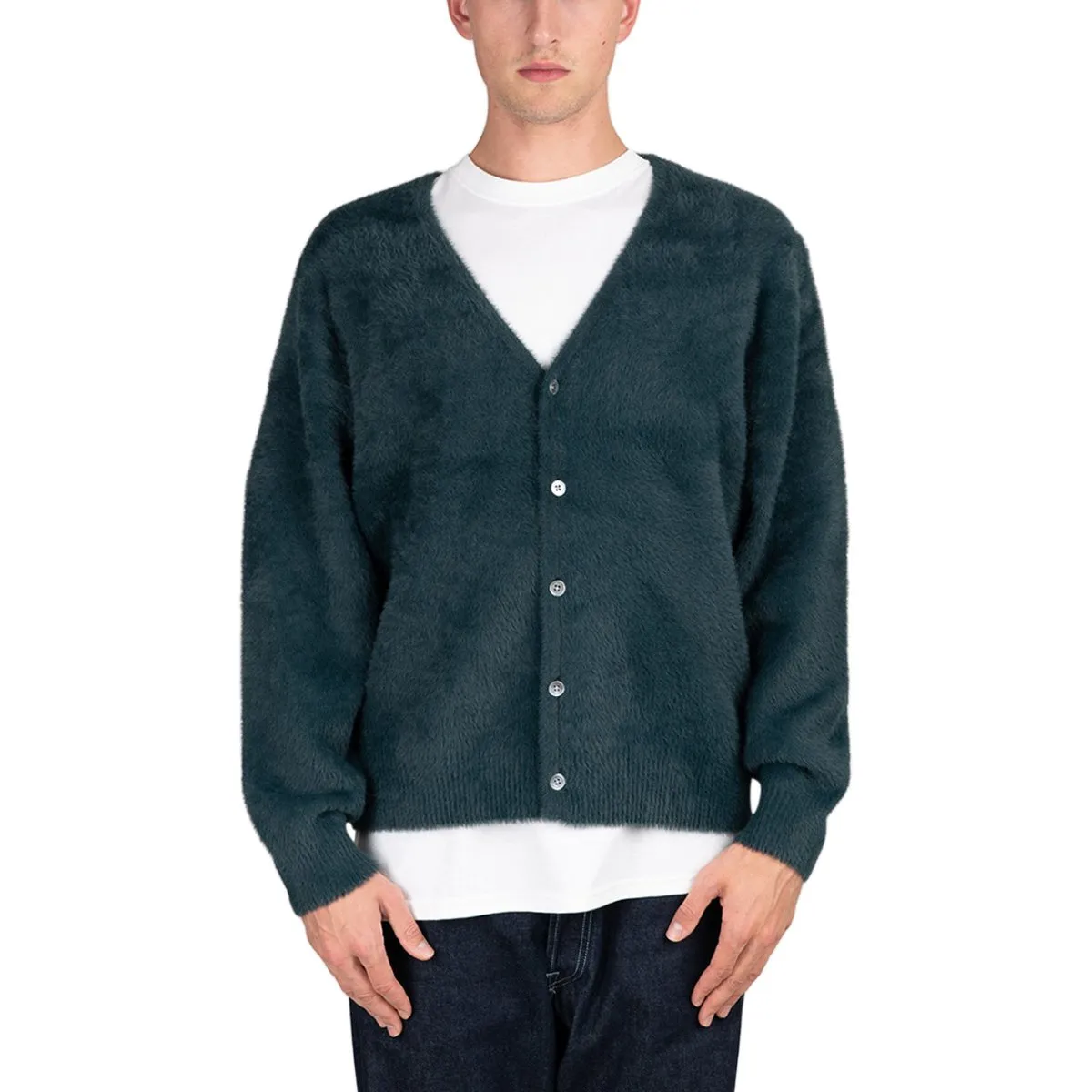 Stüssy Shaggy Cardigan (Dark Green)